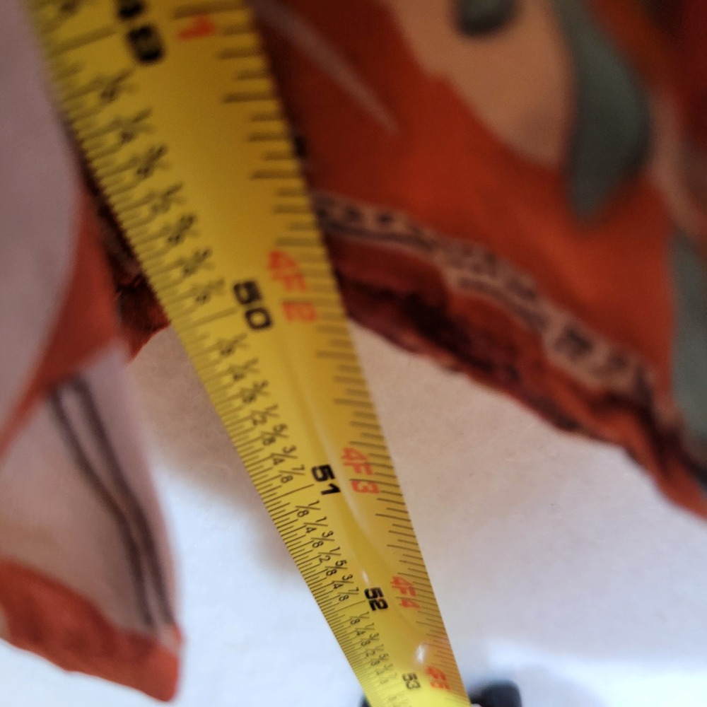 Natural Life Womens Floral Tiered Button Maxi Dress Size Large Orange Boho Fall - Picture 9 of 10